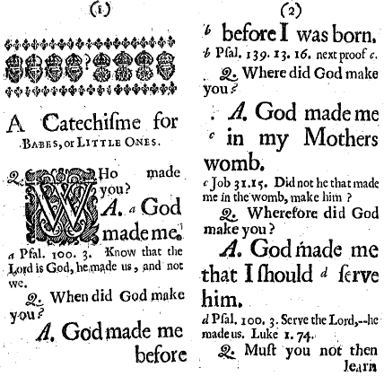 Old Catechism in a book